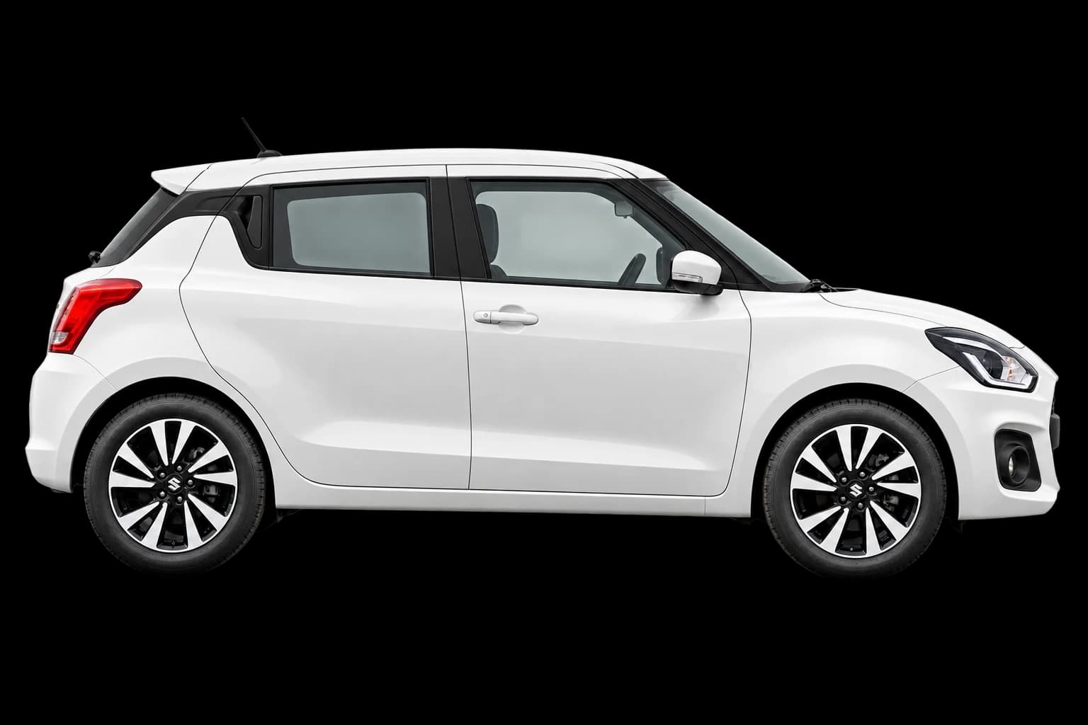 Suzuki Swift 2026, vue côté gauche détourée — visuel généré non contractuel